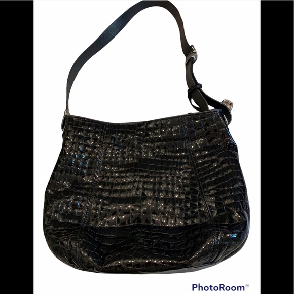 Brighton Leather Reptile Shoulder Bag incl matching Organizer Wallet - Picture 2 of 13